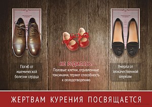 Плакат о вреде курения (А2) (594х420; Пластик ПВХ 4 мм, ПЭТ, алюминиевый профиль) (2)